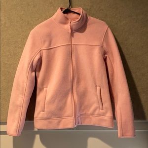 Fleece mock neck full zip sweater